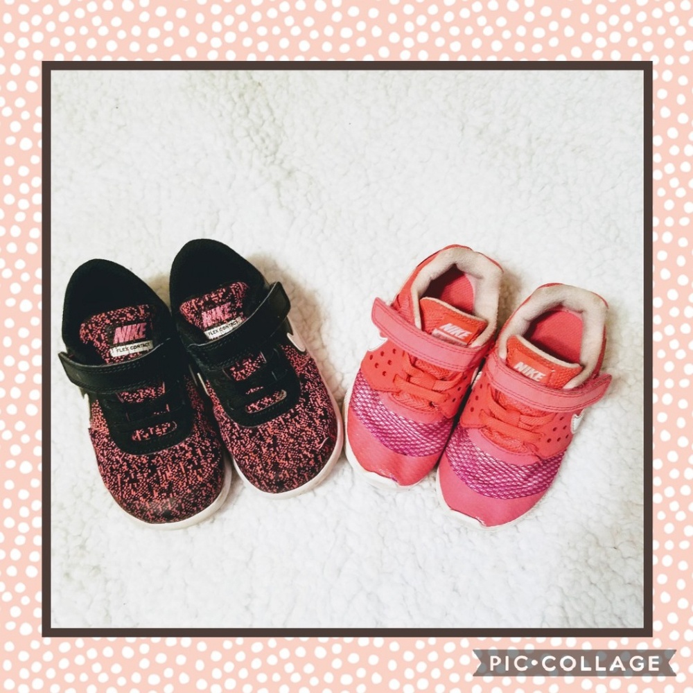 1Pair Solid Peach Nike Toddler Size 7.5